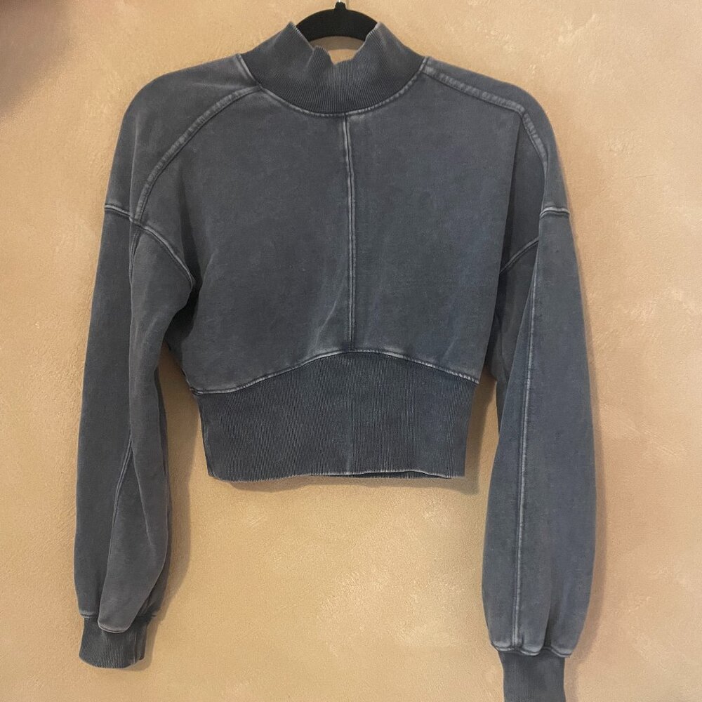 Grey Stylish Cropped Sweater